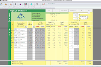 perform hvac design and acca manual j load calculations