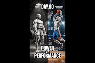 create ai comparison videos like gym guy vs athlete