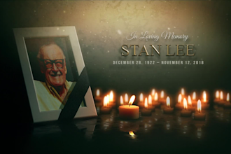 create funeral memorial card video