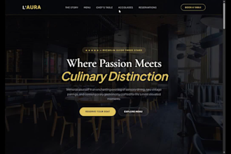 create a modern luxury website for your restaurant