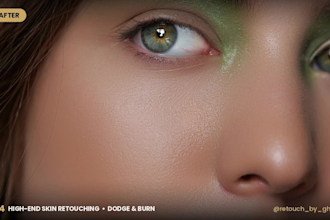 do high end portrait skin retouching and dodge and burn