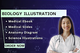 draw scientific medical biology illustrations