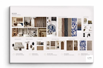 create a custom interior design moodboard and material palette
