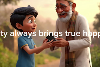 create amazing 2d cartoon animation and urdu hindi moral stories