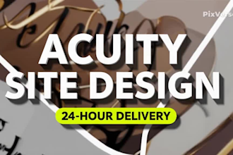 design custom acuity booking site graphics and setup acuity scheduling