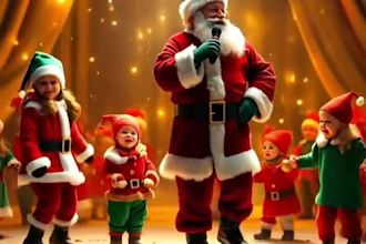 create 3d ai christmas animation, christmas video and greeting