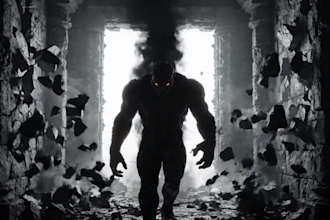 create scary horror intro and creepy logo reveal