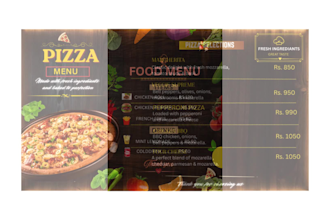 create modern restaurant menus