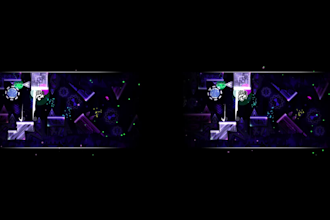 make a high quality showcase of a geometry dash level