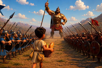 create animated ai bible history video, 3d animation, ai bible story for youtube