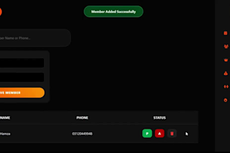 modern gym website with admin panel