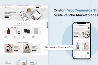build your woocommerce store or multi vendor marketplace