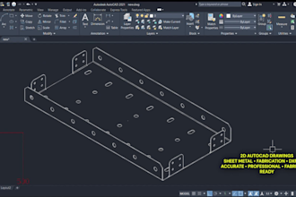 create professional 2d autocad mechanical drawings