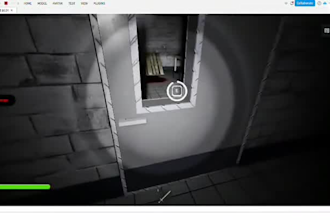 do roblox horror game, jumpscare and dark room, full development