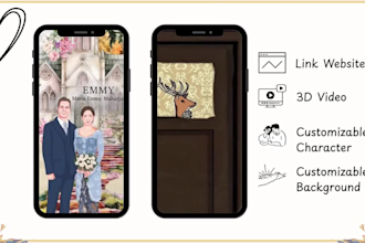 create 3d digital invitation with video and website