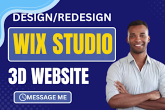 build 3d interactive wix studio website, animation scroll effect fix seo