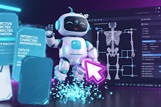 create interactive character animation in rive