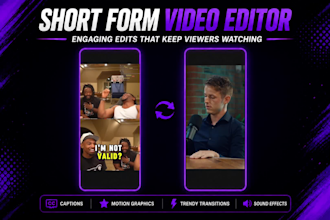 be your short form video editor for tiktok, reels and yt shorts