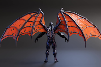 3d game ready character model