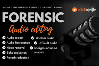 do forensic audio enhancement, audio repair, noise reduction, audio restoration