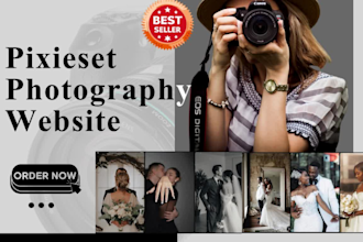 design an attractive pixieset website, photography website, squarespace