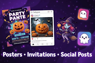 create spooky halloween images and vedio pack for you