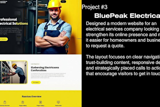 design plumber, electrician, hvac, painter, roofer, real estate websites