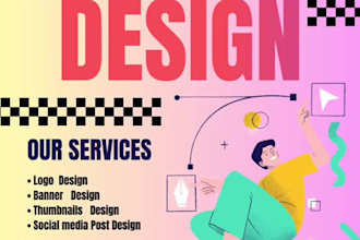 do graphic design, thumbnails and banners