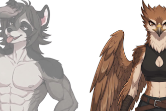 draw furry art, fursona, furry oc, anthro art and pfp