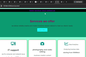 create a responsive HTML and CSS website