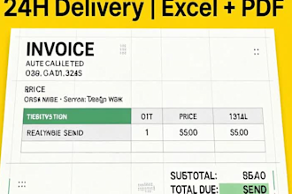 make simple excel invoice template