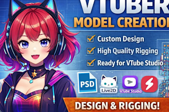 create a custom vtuber model for streaming and content creation
