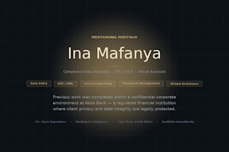 perform kyc review, aml checks and compliance data entry