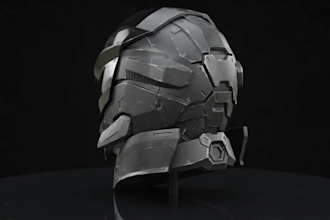 create cosplay, sci fi and custom helmet 3d models
