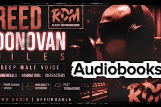 deliver professional voice over narrations for audiobooks commercials games