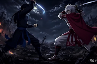 cinematic ai anime fighting videos and action scenes