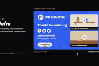 create a logo animation, intro, outro and stinger for your brand