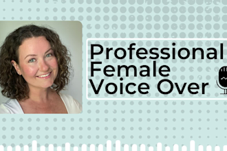 record a professional american female voice over