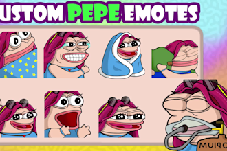 draw custom pepe or peepo emotes for twitch and kick