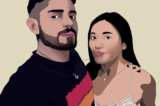 draw a custom couple portrait for gifts and anniversaries