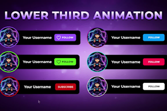 create custom social media lower third animation