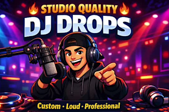 record pro dj drops, voiceover, radio imaging, radio ad,jingle  with deepvoice