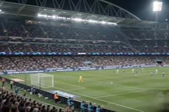 create realistic football stadium led ads and pitch side billboard animation