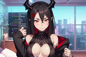 design and rig high quality nsfw live2d vtuber model, vtuber commission