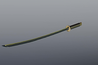 stylized katana with texture