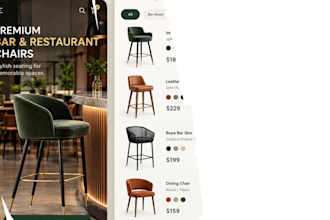 design modern furniture e commerce app ui ux in figma