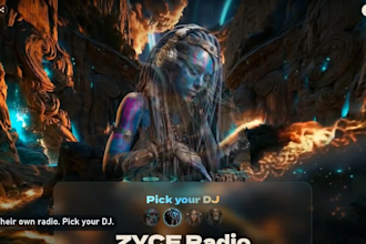 design an immersive animated ai website for your brand or music