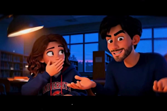do storytelling ai animation, cinematic disney cartoon ai movie trailer ai movie