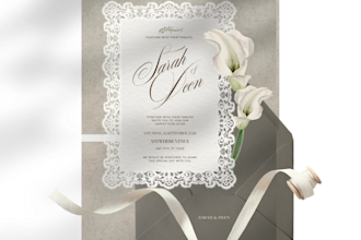 design elegant wedding stationery suit for you or commercial use