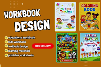 design educational, kids workbook, learning materials, preschool workbook layout